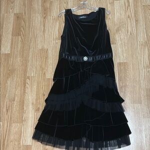 Elegant Black Velvet Dress